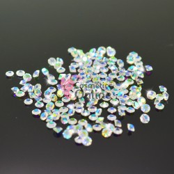 Diamante 100 buc de unghii 3D, DS034 Transparente cu reflexii 1,4mm 